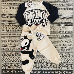 Zara Felix the Cat Tee + Jogger Set 18-24 Months